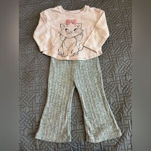 BabyGap Baby Girl Disney Long Sleeve Top and Knit Ribbed Pants Size 18-24 Mos